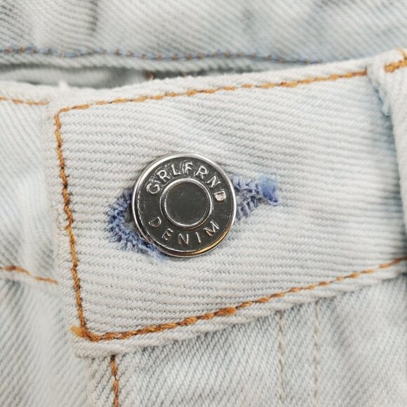 GRLFRND Denim High Rise Distressed Straight Leg Jeans Button Fly 27 Womens NWOT - Picture 6 of 14
